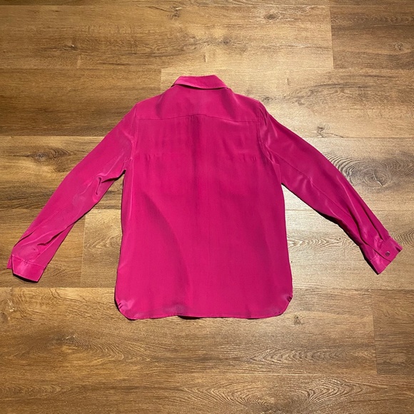 Marc by Marc Jacobs 100% Silk Blouse Hot Fuchsia M 6 - Picture 10 of 13